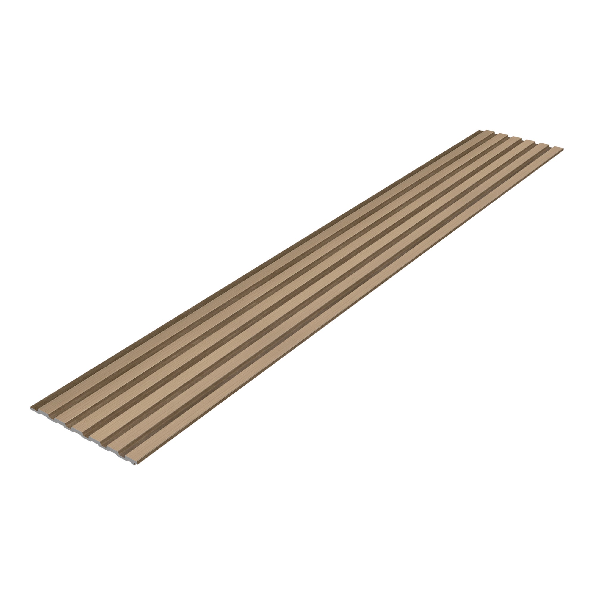 Set de 10 panneaux muraux décoratifs 3D Borger 195 x 30 cm effet chêne clair NEU.HOLZ - 3
