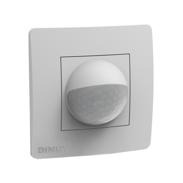 Rilevatore PIR 200º per scatola universale per scatola con meccanismo a 3 fili (3000W 100lm 230V) IP40 8x8x4cm colore bianco