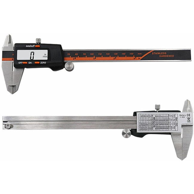 Calibro A Corsoio Leggero ABS Calibro Digitale Elettronico A Corsoio, Display LCD Grande, Leggero E Preciso - Misura Fino A 150 Mm / 5.9 Pollici Calibro Digitale Borletti Calibro A Corsoio Leggero ABS Calibro Digitale Elettronico A Corsoio, Display LCD Grande, Leggero E Preciso - Misura Fino A 150 Mm / 5.9 Pollici Calibro Digitale Borletti