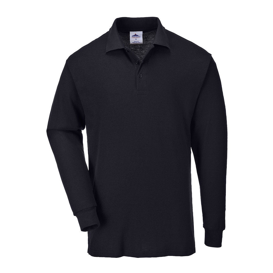 Polo de travail Manches Longues Portwest Noir L - 3