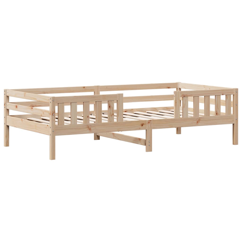 Cadre de lit avec toit 75x190 cm bois de pin massif - 4