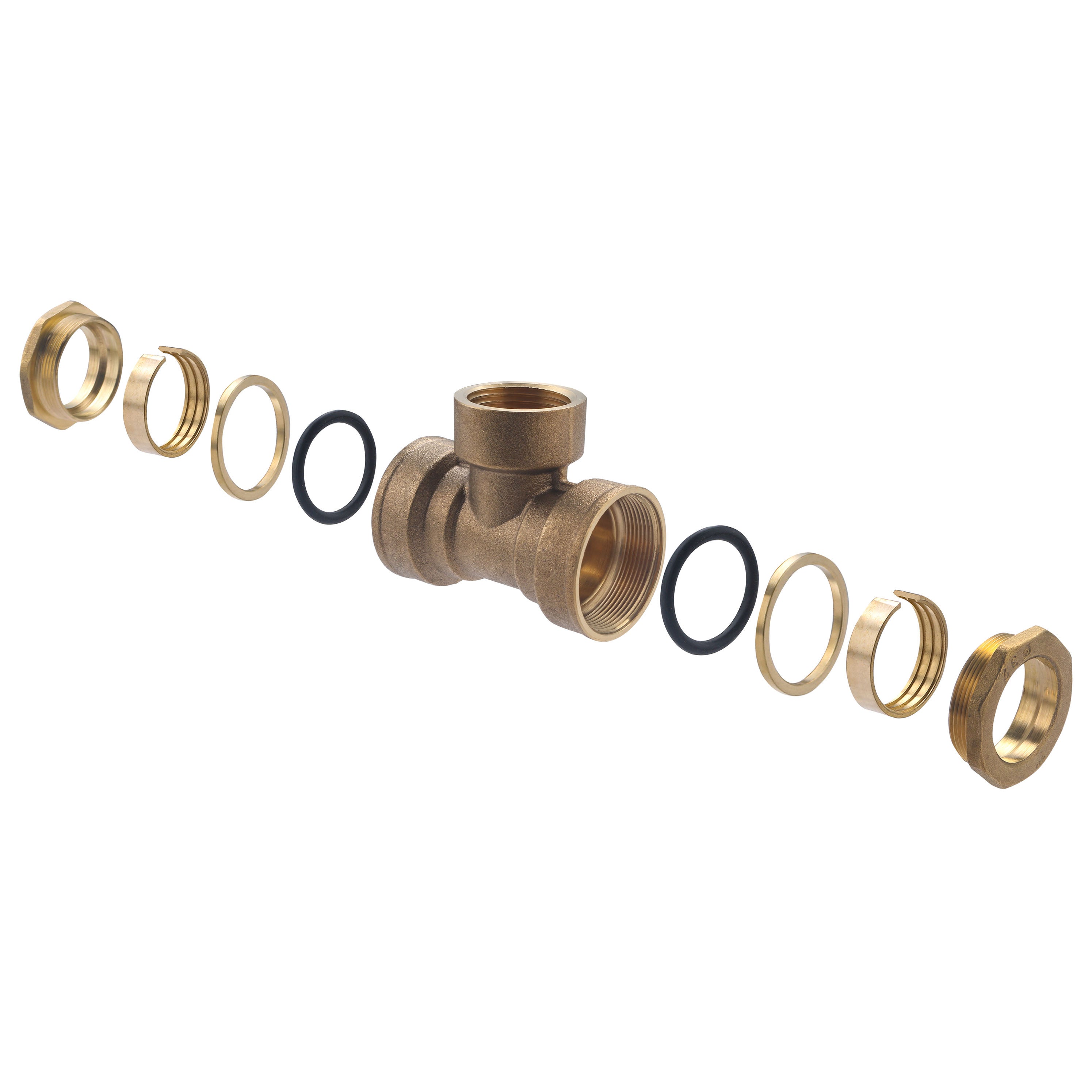 Raccord PE Laiton Té Ø32 - Femelle au centre 26x34 (1') NOYON & THIEBAULT - 7