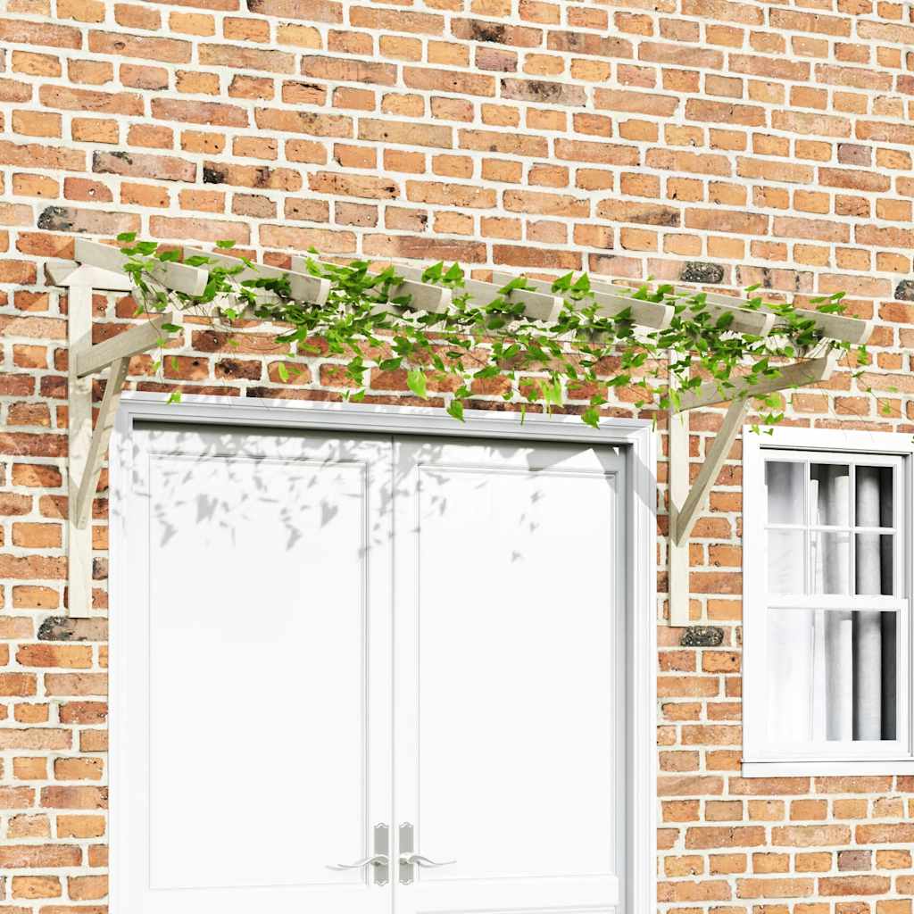 Toldo para porta 200x100x100 cm madeira de pinho maciça - 2