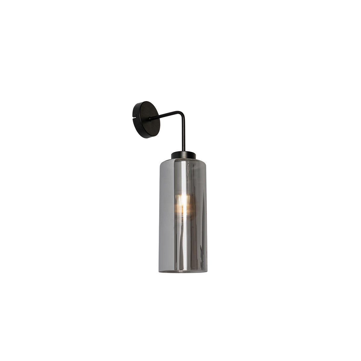 Qazqa artdeco lampa ścienna - Laura - szary, okrągły, max. 40w, kompatybilny z żarówką LED, e27, 12cm, IP20 oświetlenie