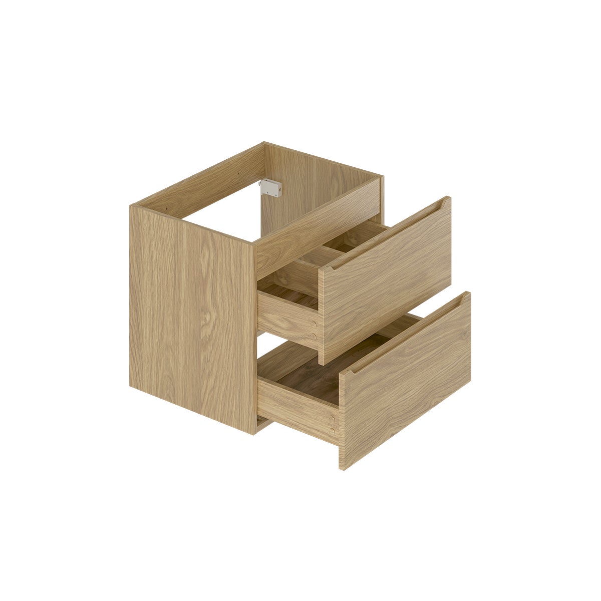 Ensemble meuble double vasque 140cm 2 niches et colonne Viggo Bois - 3