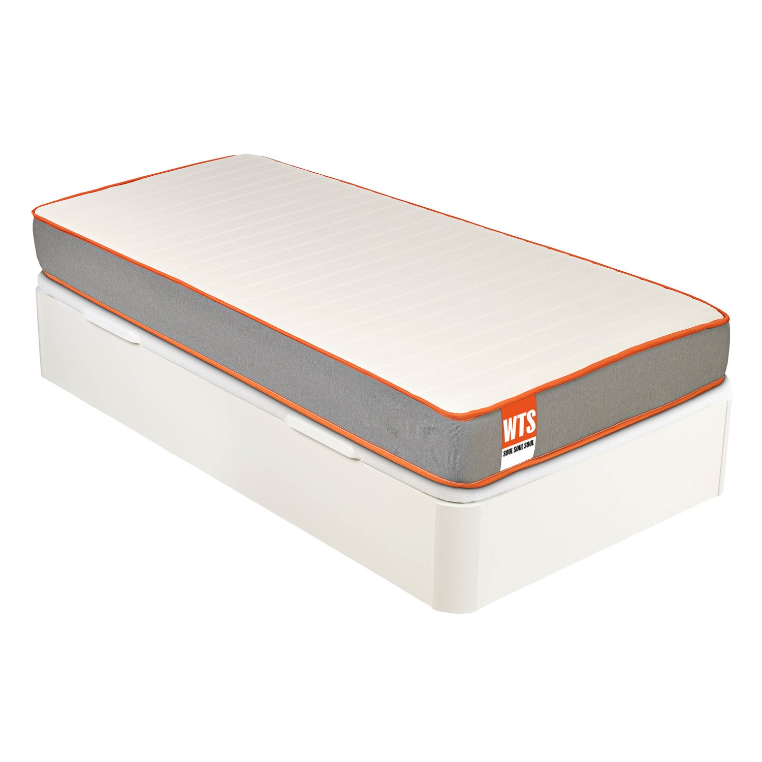 Pack Colchón Viscoelástico 90x190cm y canapé juvenil | ENVIO Y MONTAJE INCLUIDO | WHAT THE SLEEP Soul | Blanco - 2