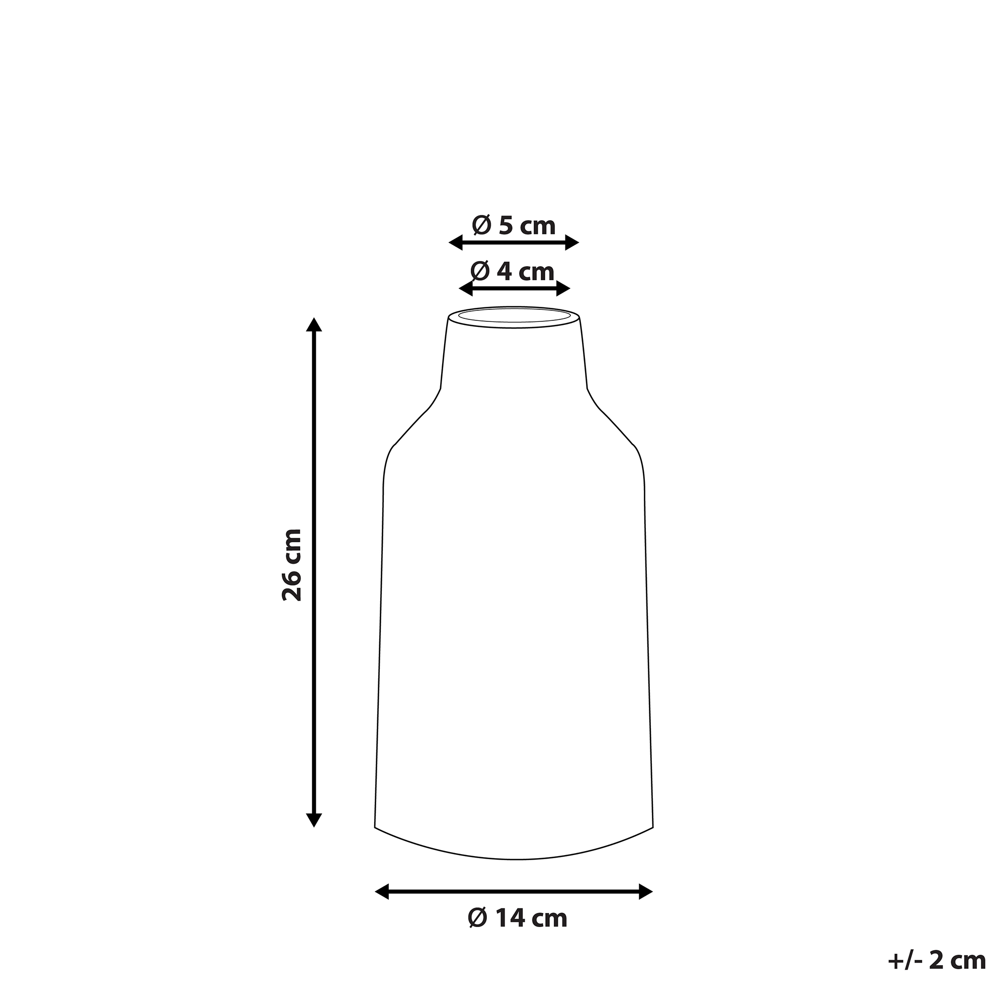 Vase à fleurs ALINDA Grès 26 cm Blanc - 3