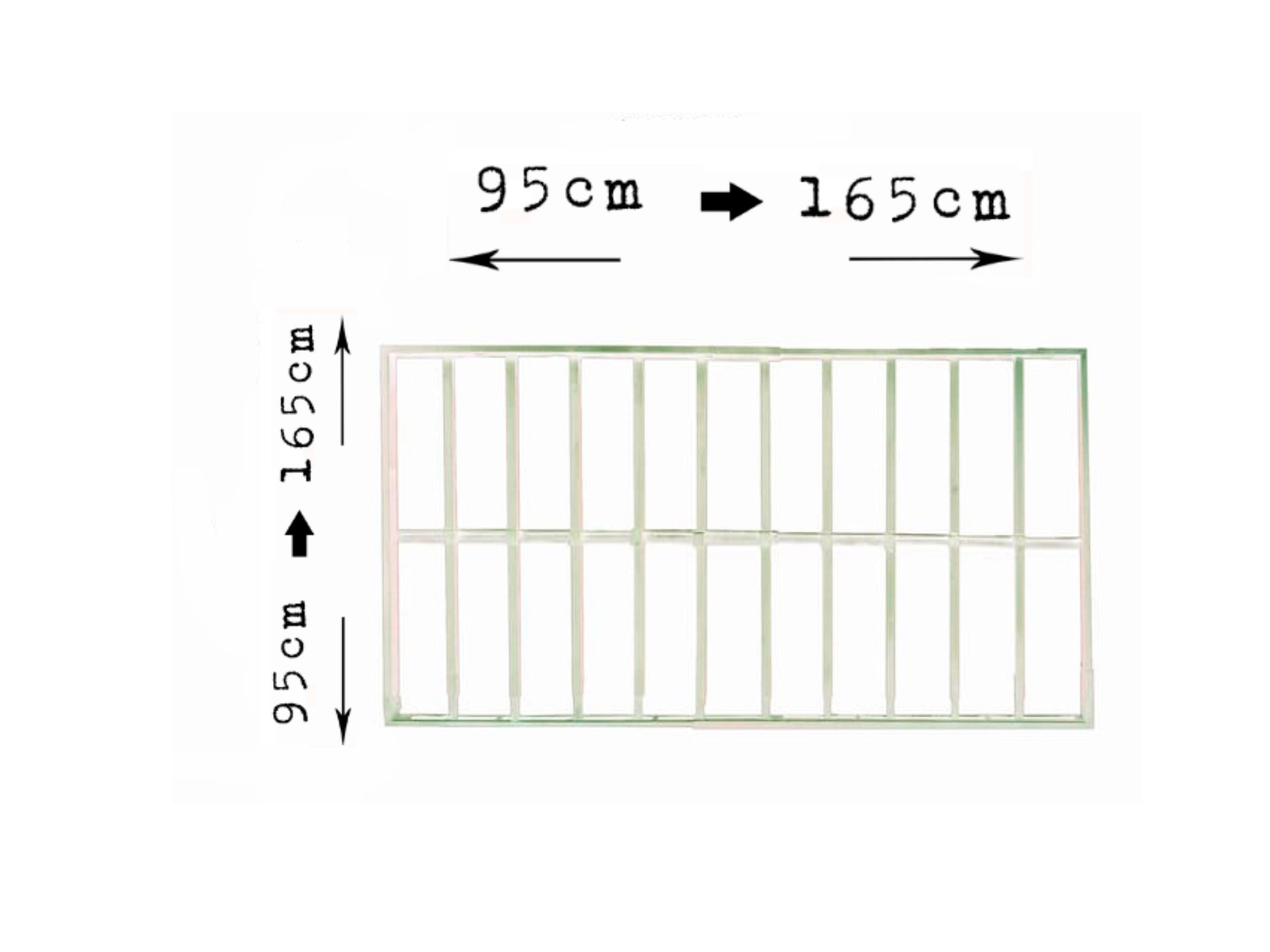 Grille de défense réglable pour fenêtre (largeur et hauteur) de 95x95 cm à 165x165cm blanche - 4