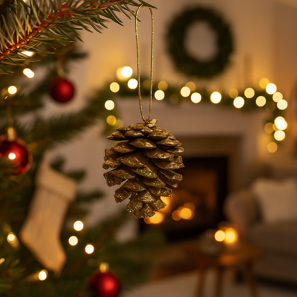 Piñas decorativas de 4 cm para decoración navideña, juego de 10 - 2