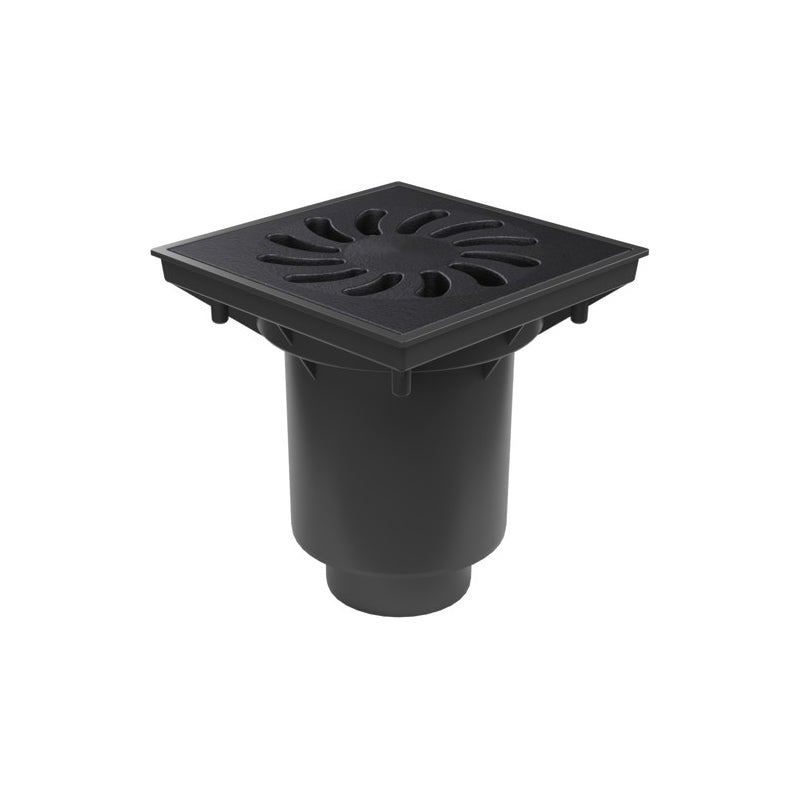Receptor de exterior MCH cu iesire verticala D160 cu gratare din fonta /plastic-KVS 160 S-LI - fonta