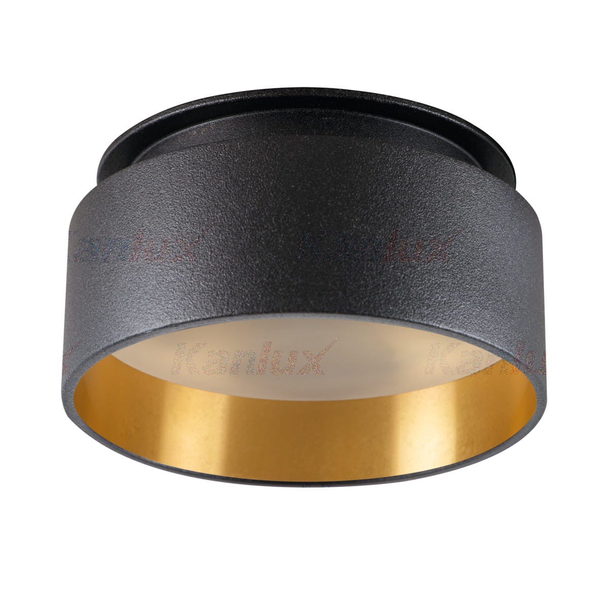 Oprawa sufitowa wpuszczana Govik złoto-czarna 1xGX5.3 / GU10x10W okrągła ruchoma IP20 wym: 6 x 8 x 8 cm aluminium Kanlux