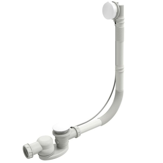 Vidage baignoire extra plat JACOB DELAFON câble long (1m) Blanc mat