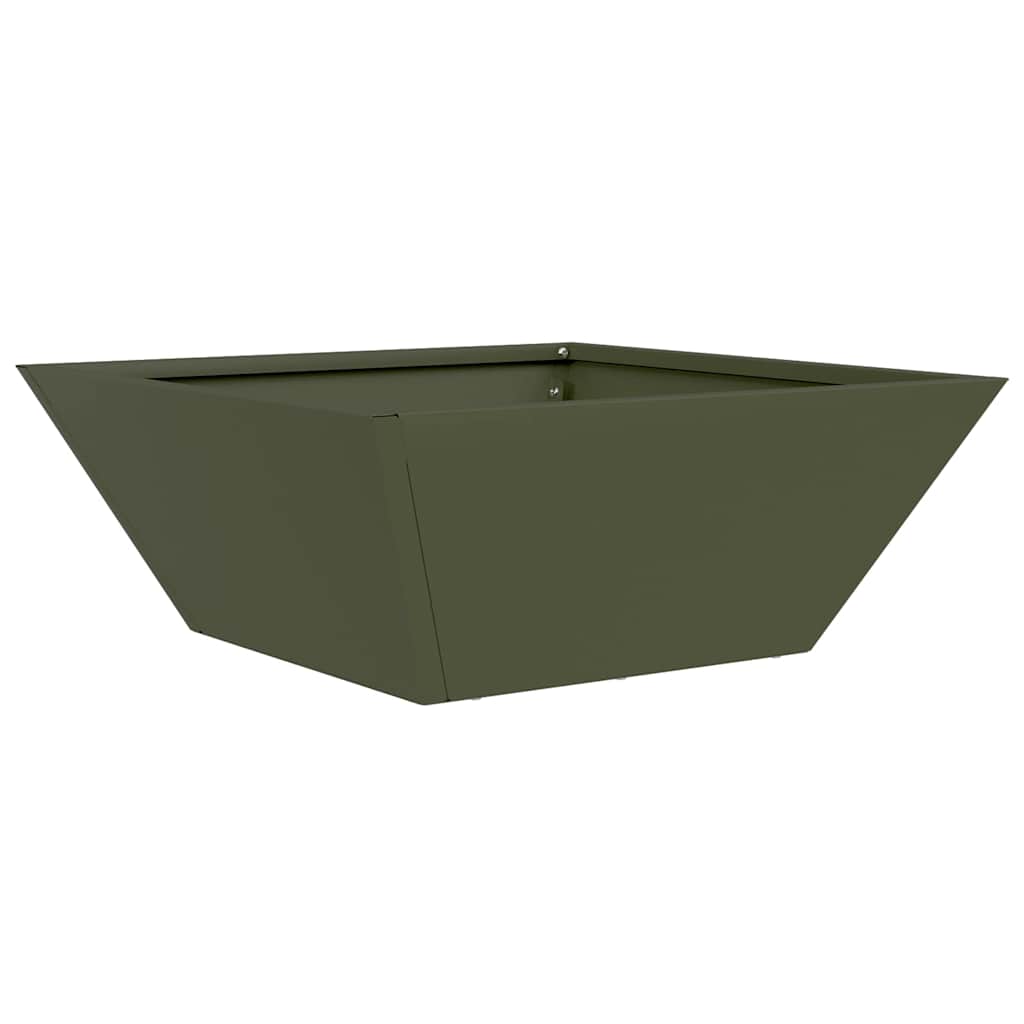 Jardinera - Forma trapezoidal - Acero laminado en frío - Verde oliva ...