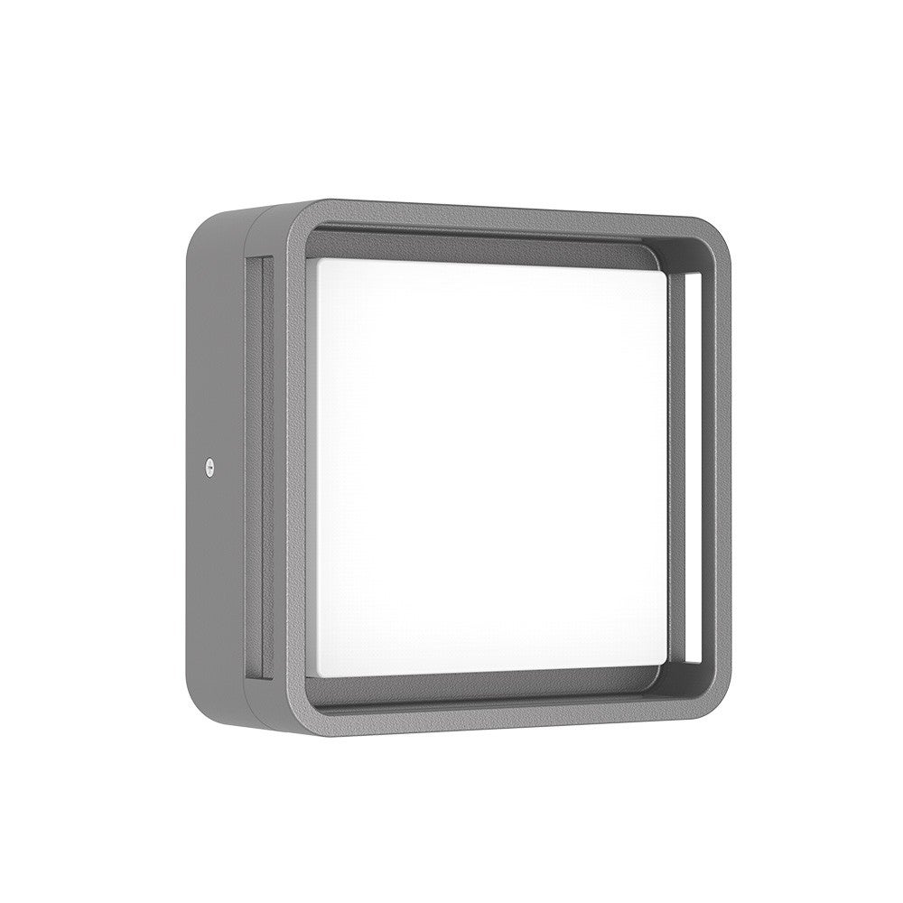 Kwadratowa zewnętrzna lampa sufitowa LED Nadaje się do sufitów i ścian Alhambra III 12W 3000K IP65 IK08 Iberlamp