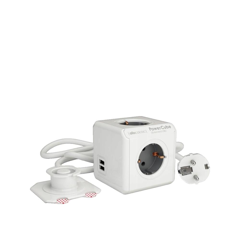 Allocacoc Gris Powercube Extended Usb ( Trolley, Enchufes Tipo Schuko, Cable De ) - Imagen 2