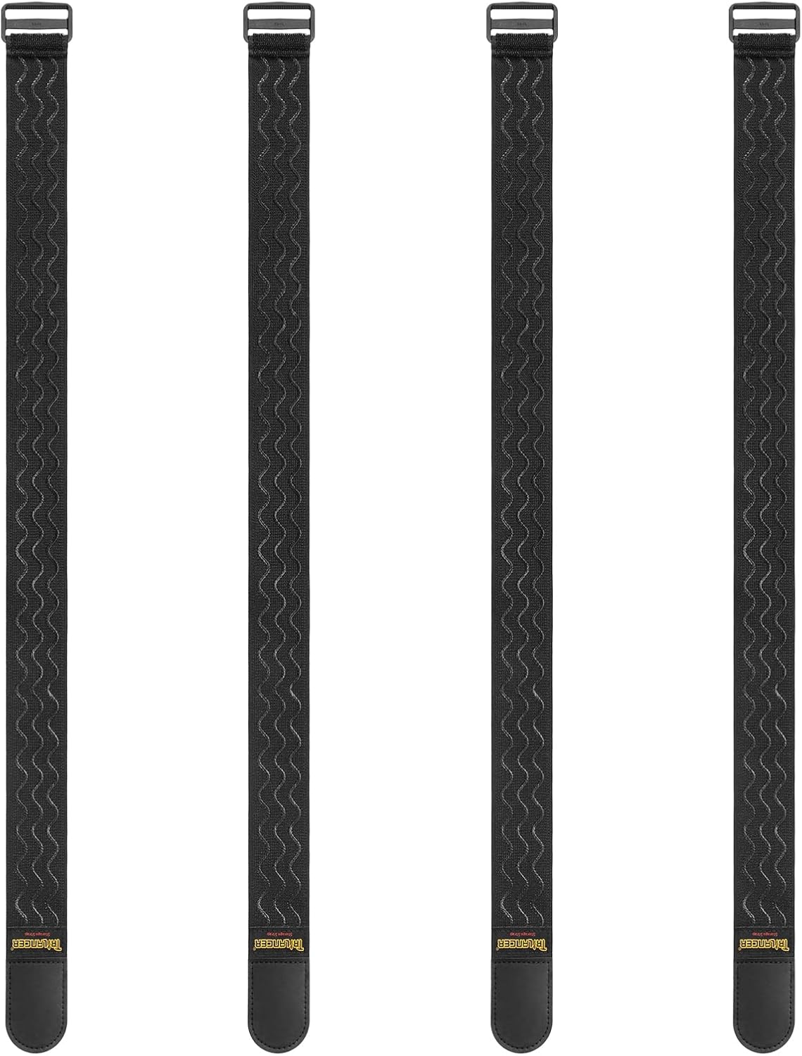 Linki elastyczne z paskami antypoślizgowymi, 81 x 5 cm (zestaw 4 szt.) - uniwersalne paski z rzepami