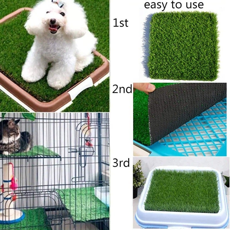 Césped artificial para orina de perro alfombra de césped artificial para el aprendizaje de la limpieza de cachorros alfombra de césped lavable cm - 3