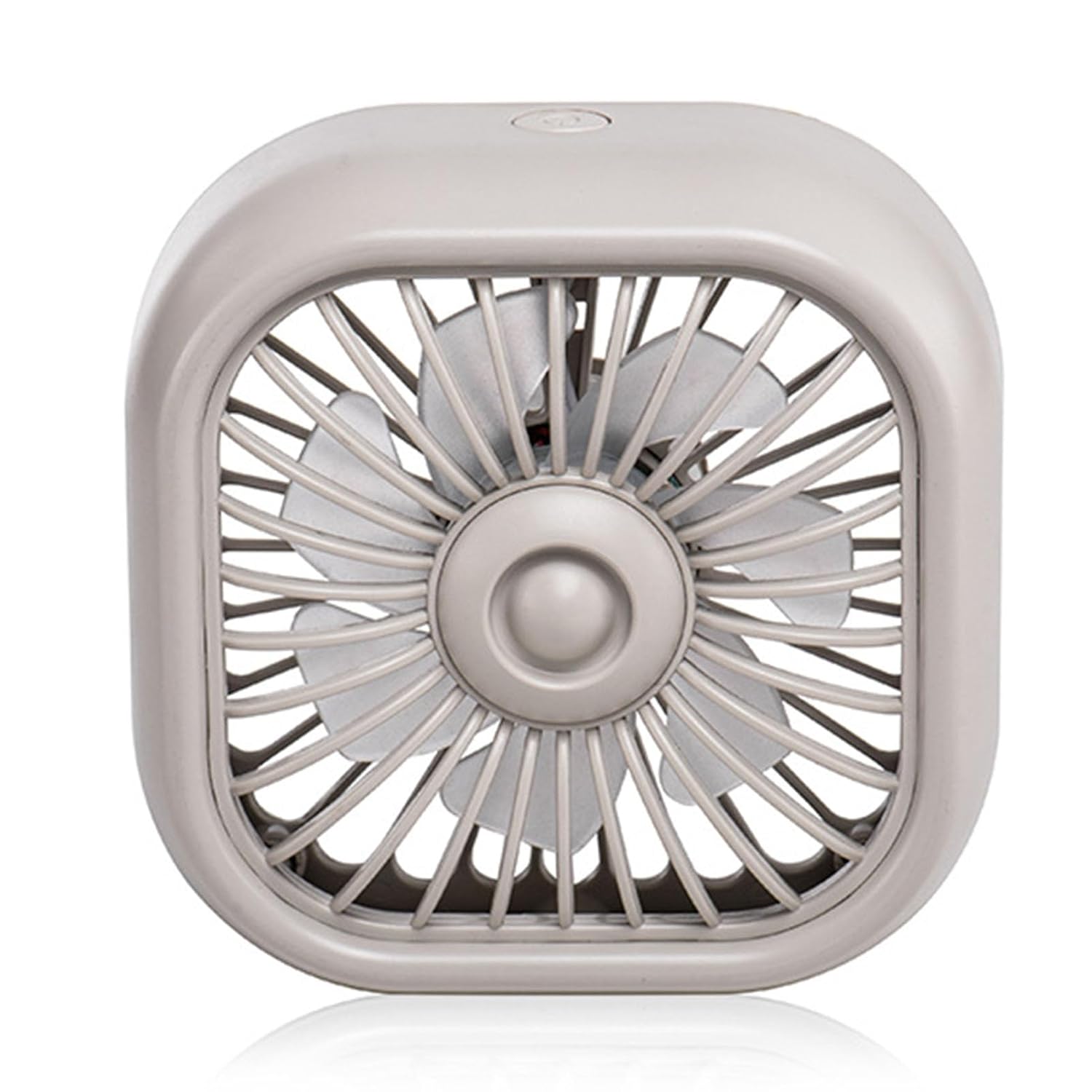 Wentylator samochodowy, 3 prędkości wiatru, zasilanie przez USB, cicha praca, kolorowe światła (khaki)