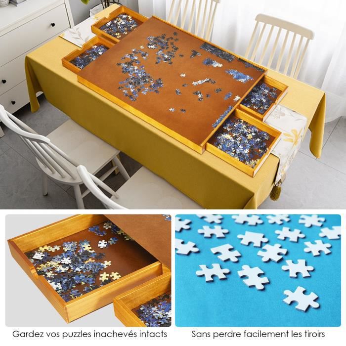 Table pour Puzzle pour 1000 à 1500 PCS avec 4 Tiroirs Coulissants Latéral - 3