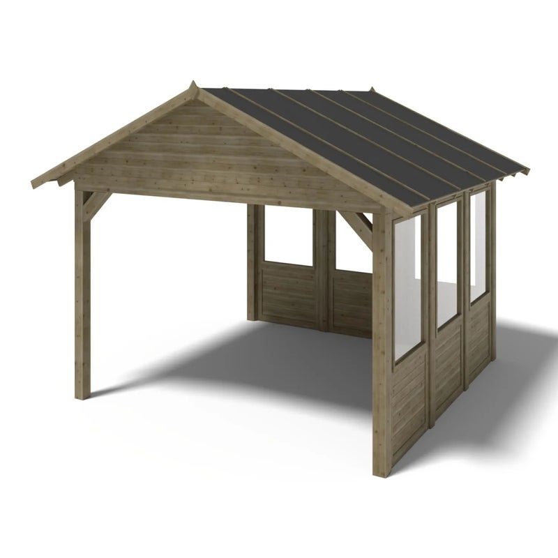 Altana ogrodowa wiata ALTANKA 4,04x4,04 m z panelami, drewniana, impregnowana, ALT127, 1szt.