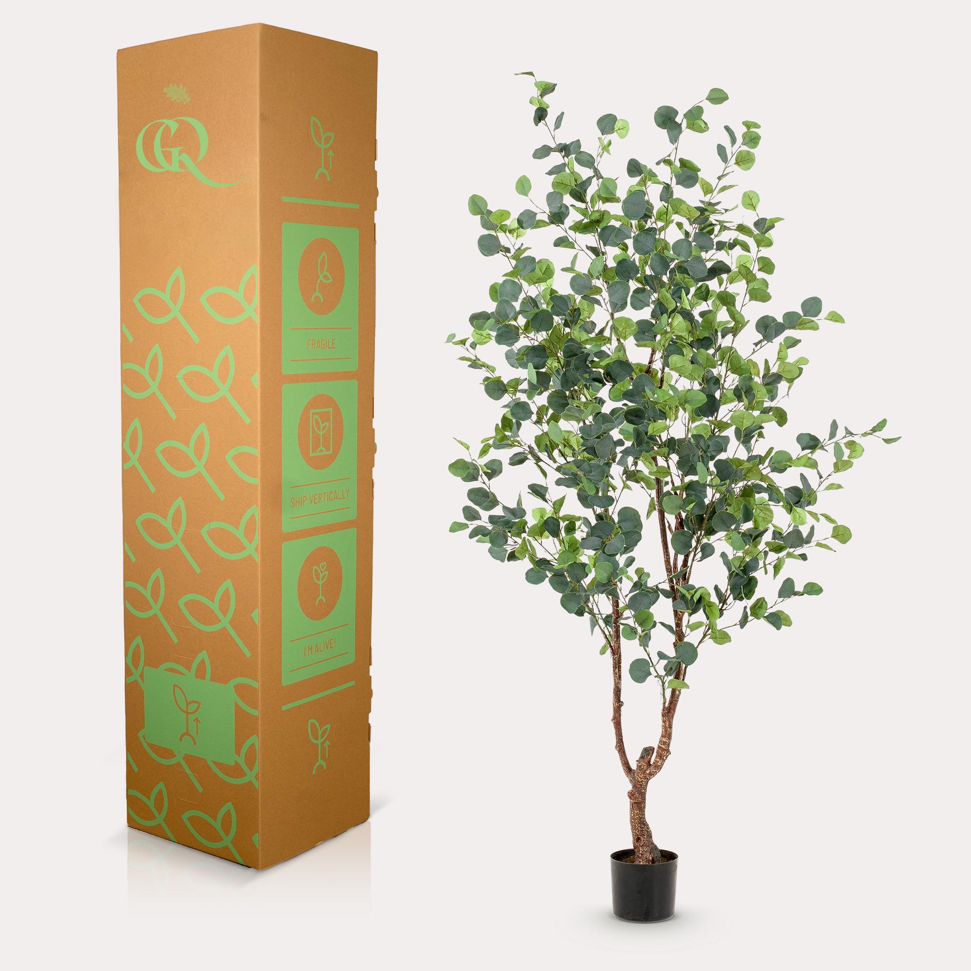 Eucalyptus artificiel 180 cm – Blauwe Gomboom élégant pour salon et bureau - 6