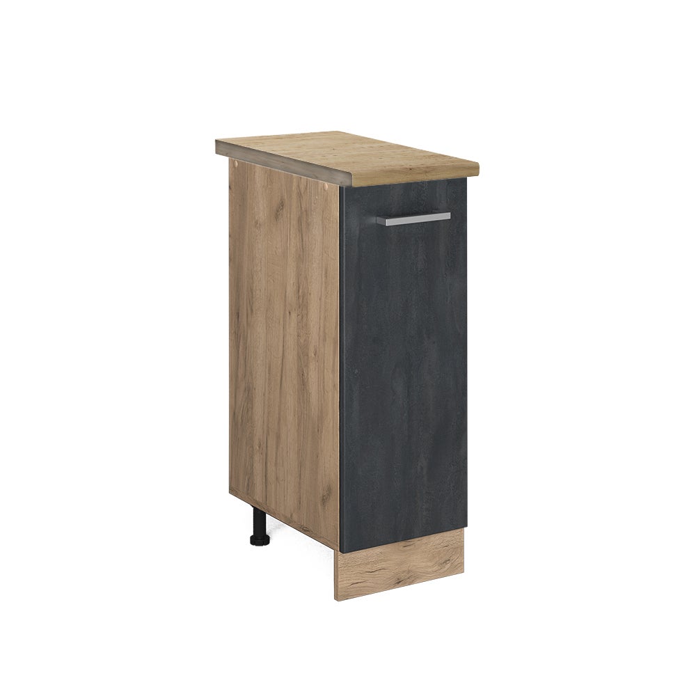 Vicco Szafka apteczna R-Line, Czarny beton, 30 cm BP Dąb