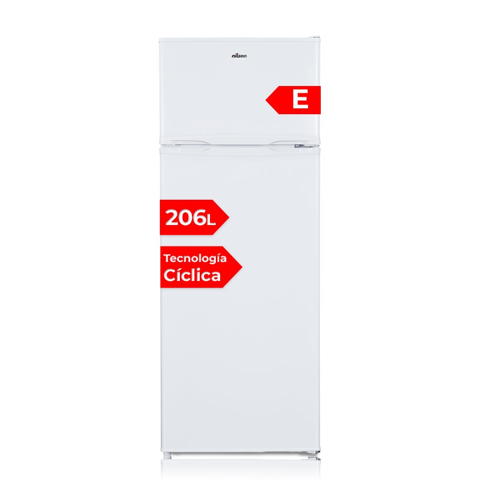 Frigorífico Dos Puertas Nilson NF145500E Defrost 143cm 206L E Blanco - Imagen 2