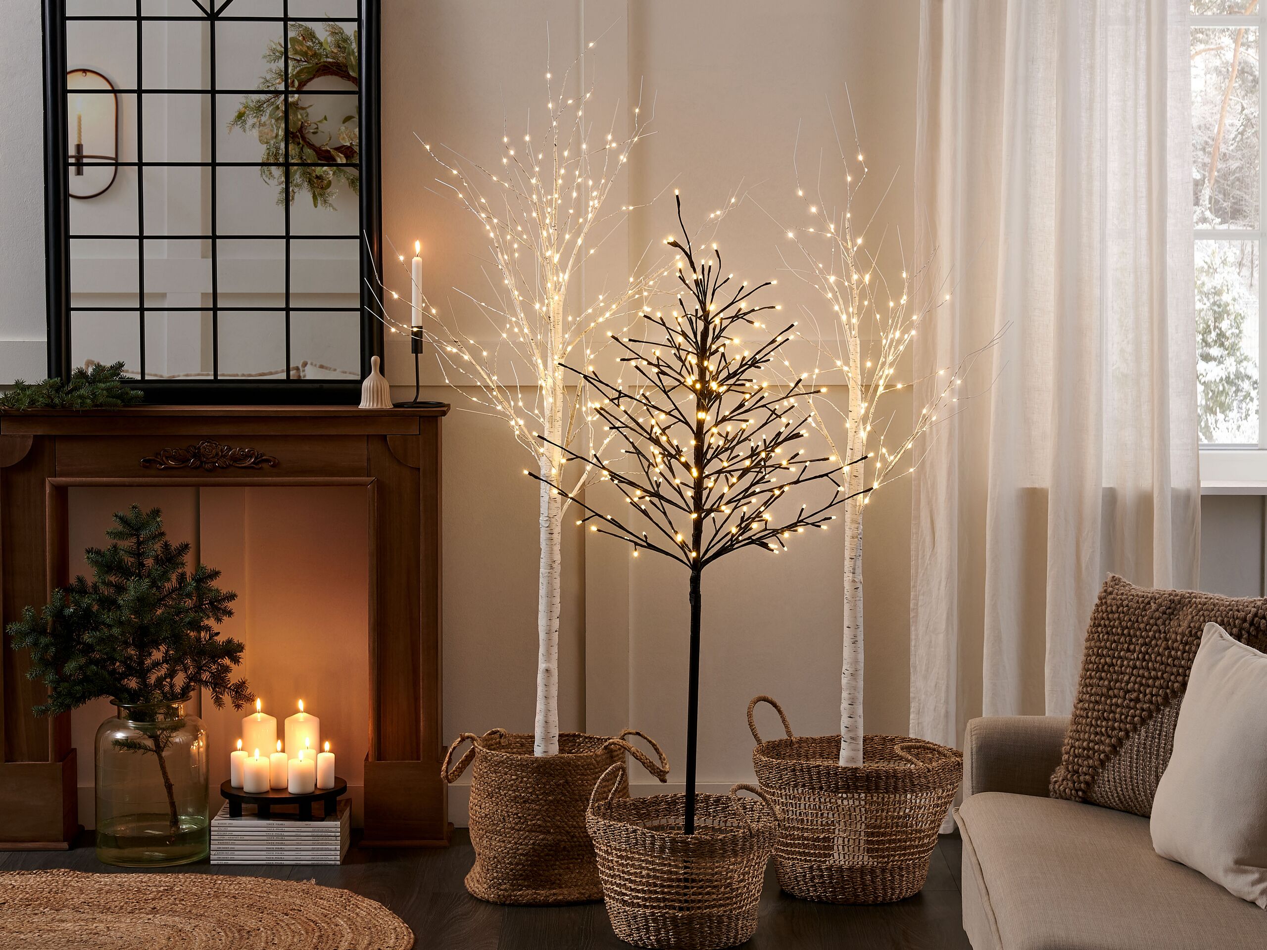 Albero di Natale LED metallo bianco 190 cm LAPPI - 2