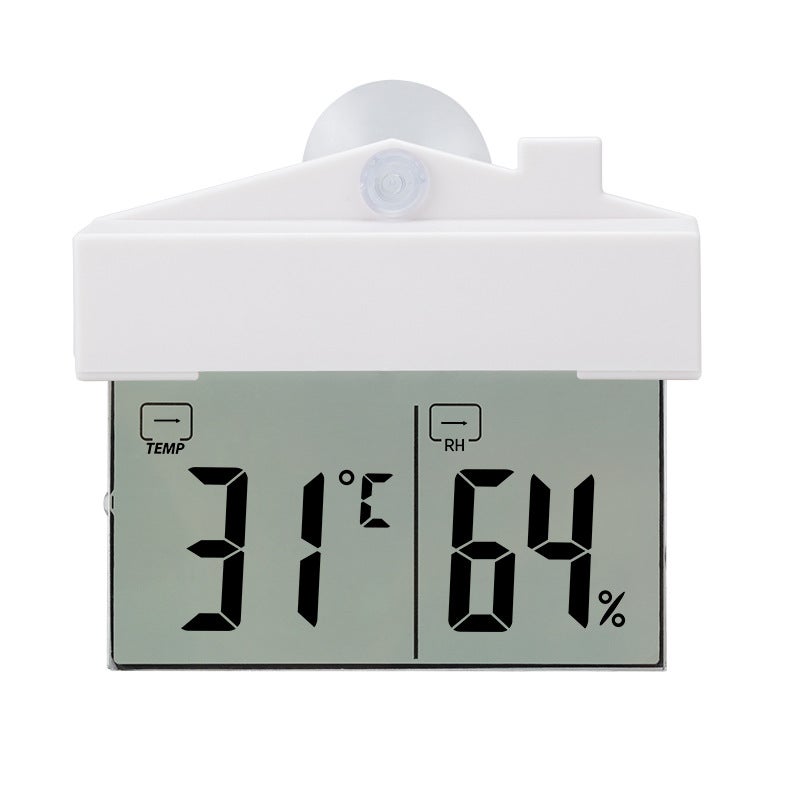 Termometr okienny cyfrowy, z dużym ekranem do odczytu temperatury zewnętrznej, Czarny