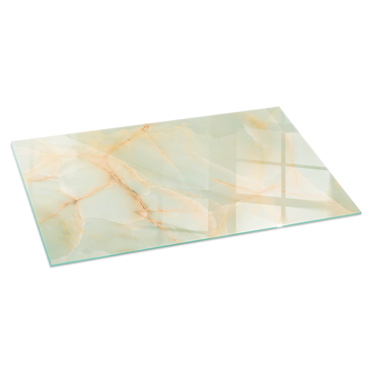 Szkło ochronne żaroodporne pod kominek - 120x60 cm - Abstrakcyjny wzór marmuru - TULUP