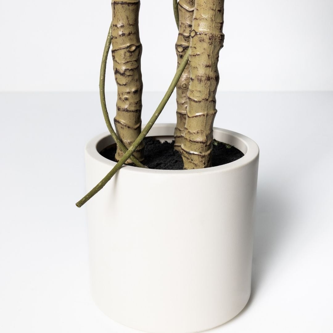Planta artificial decorativa Monstera de 210 cm en maceta color verde - 3