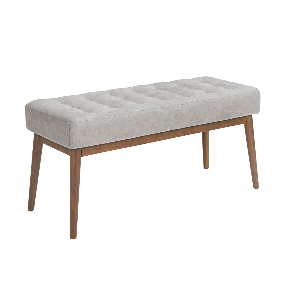 Taboret z ciemnoszarej tkaniny 100 x 40 x 45 cm