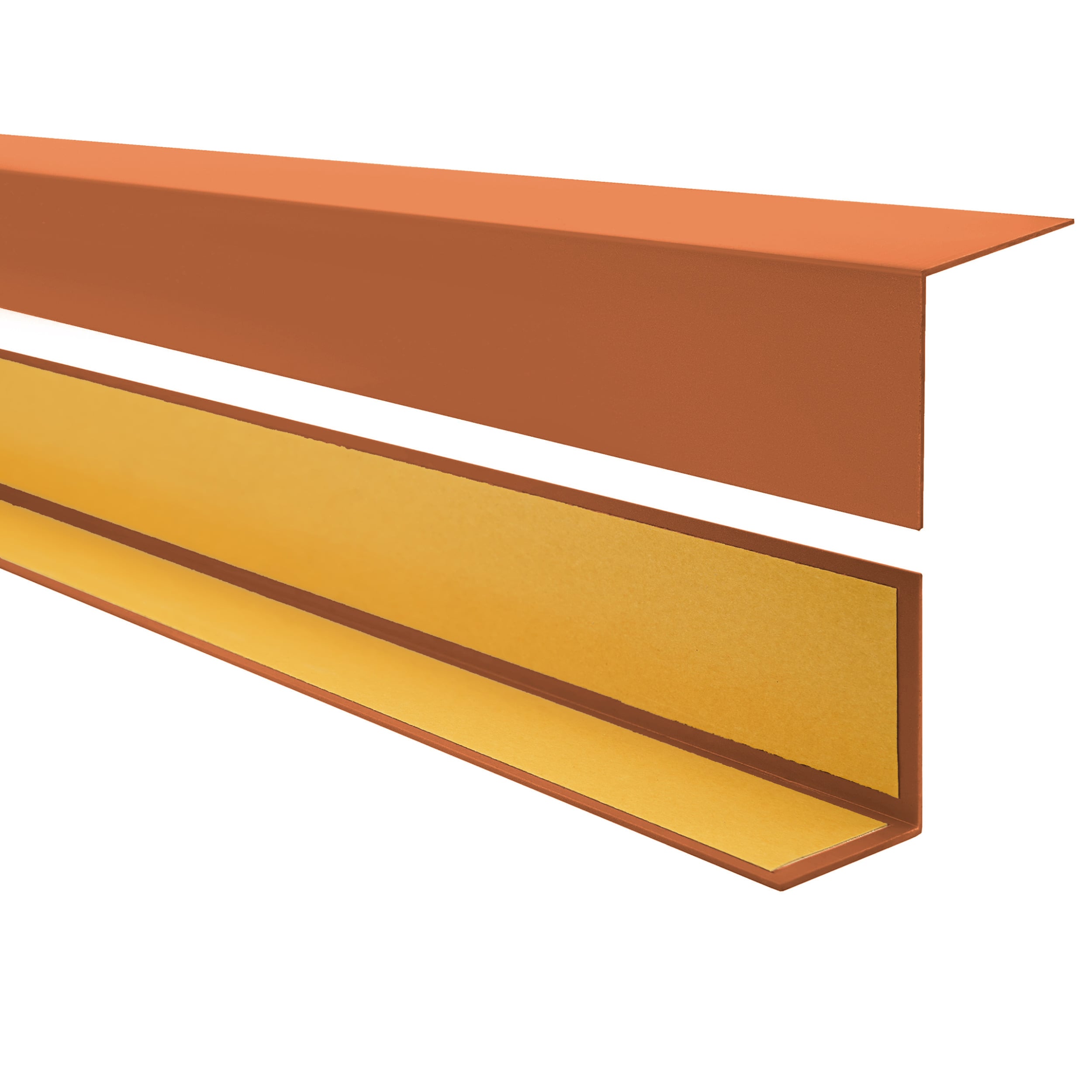 Kątownik twardy PCV 15x15mm - samoprzylepny ozdobny profil kątowy, narożnik - 150 cm, ceglany