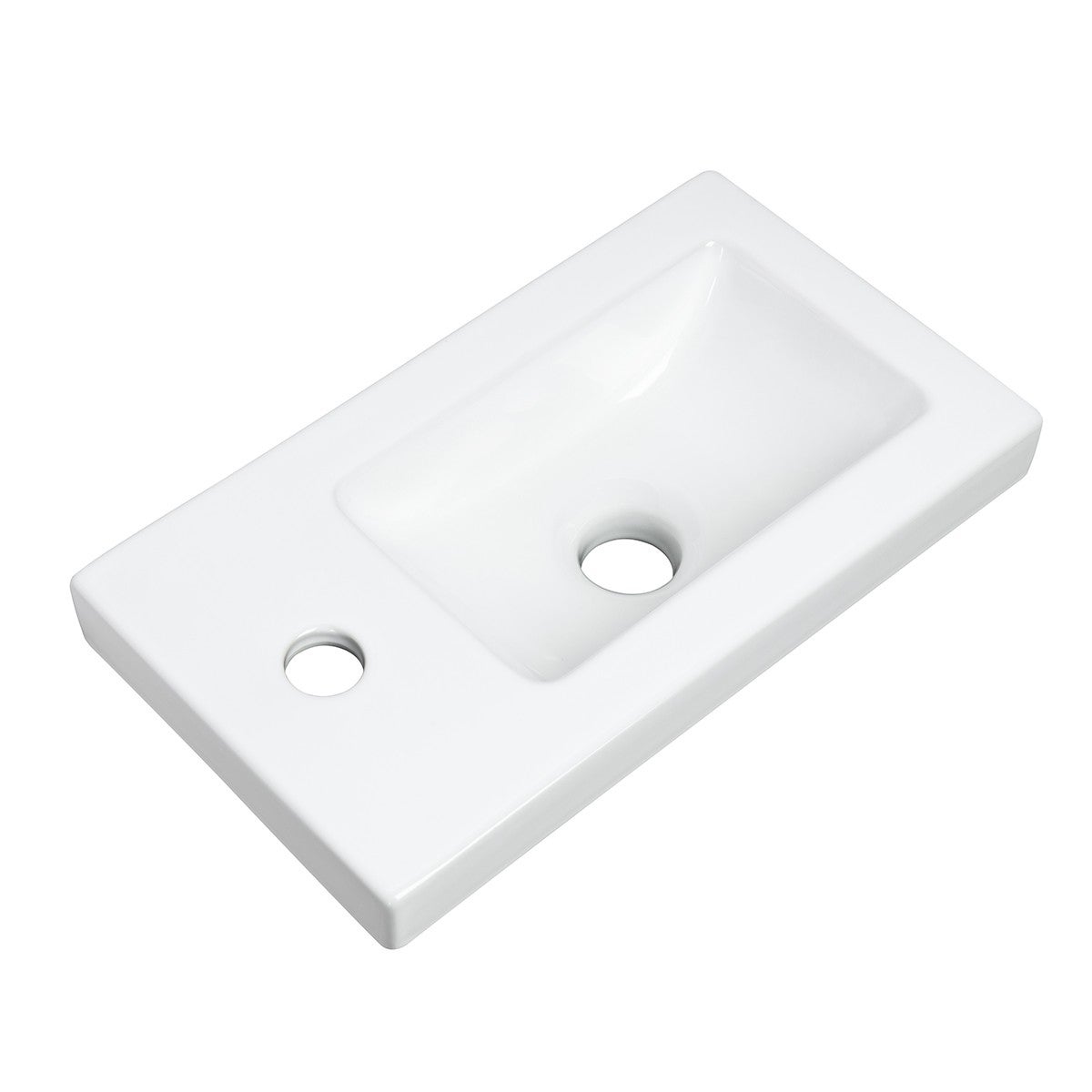 Lave-main Prémonté Bois 40Cm + Vasque céramique Blanche BILY - 8