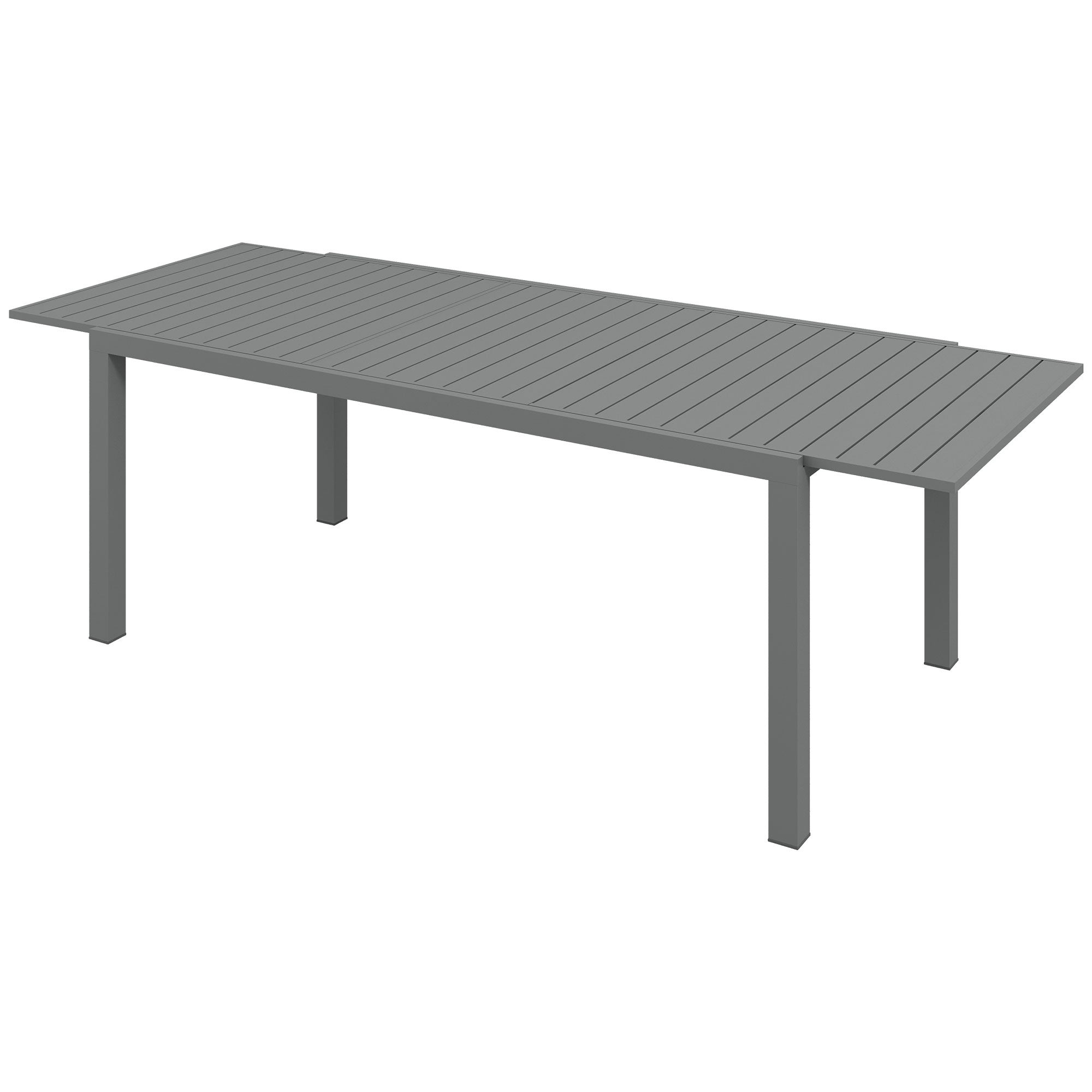 Table de pique-nique carré en Aluminium Gris - 2