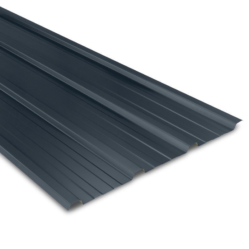 Tôle bac acier 0.50 mm prélaquée multiusage ELDA Gris Anthracite RAL 7016 2100 x 840 mm 1.76 m² - 2