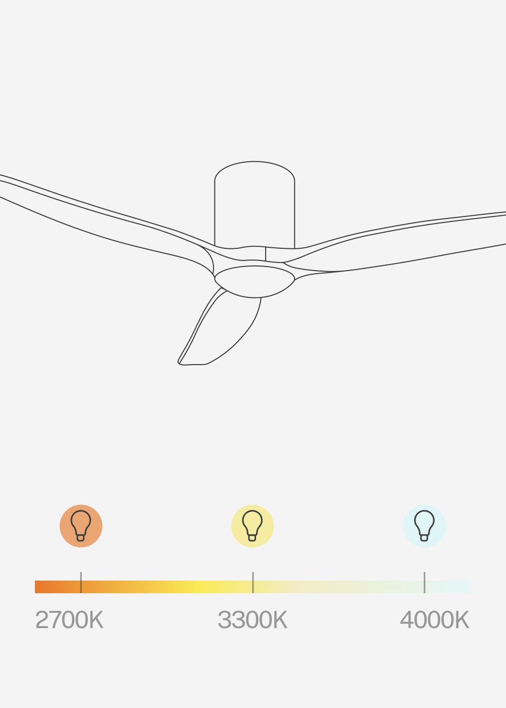 WIND CALM SLIM LIGHT M - Ventilateur de plafond silencieux 40W Ø132 cm 100 % bois avec eclaraige sans wifi - 7