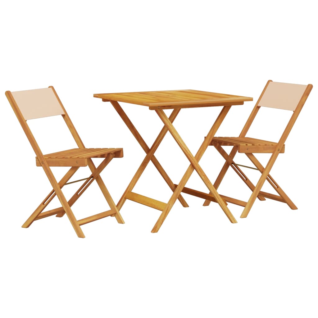 Set Mobili Da Esterno In Vimini Con Tavolino Da Caffè, Set Di 3 Pezzi Da Bistro Con Cuscini Morbidi Beige