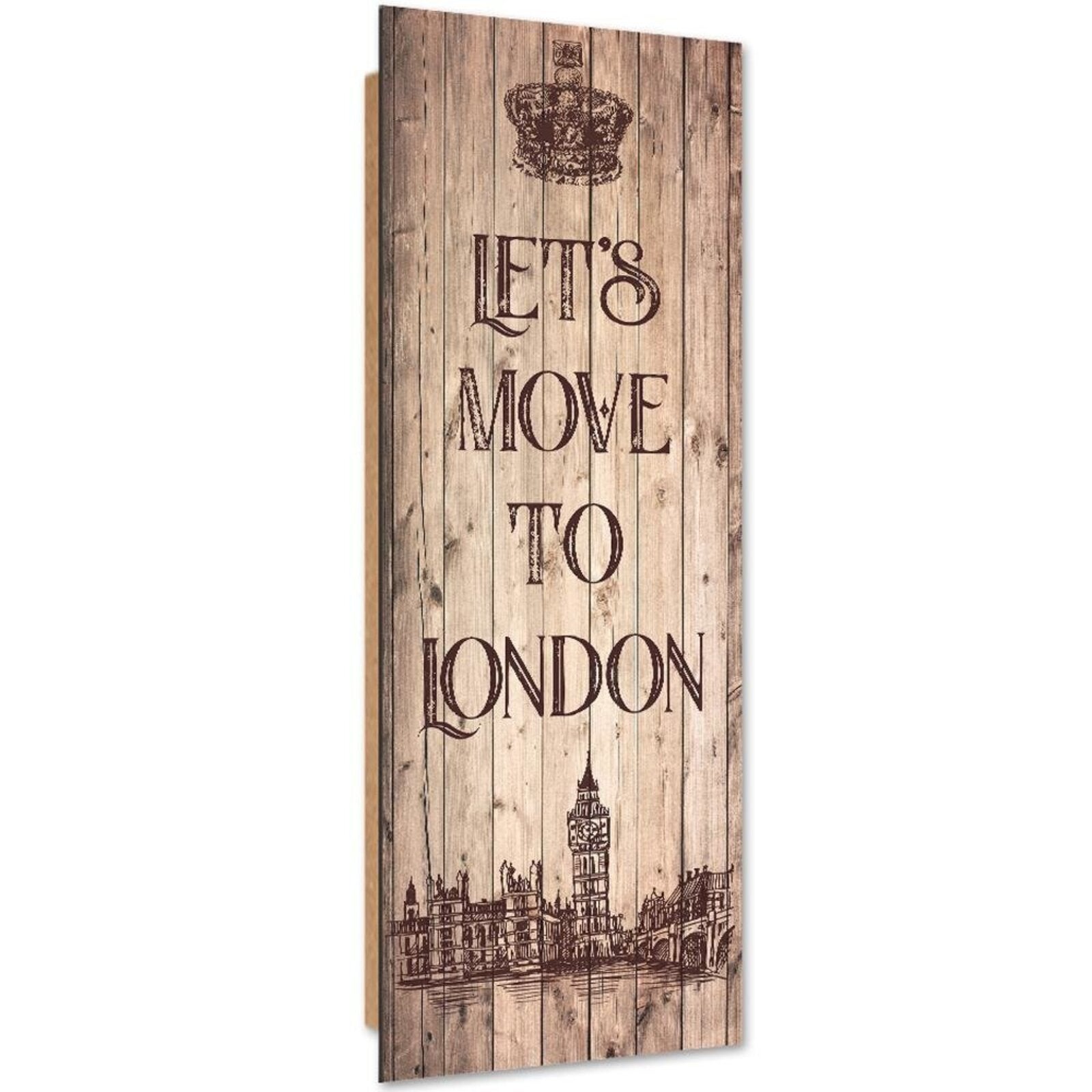 Tableau bois partie op rationnelle de londres 25 x 70 cm leroy merlin