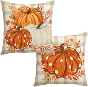 Coussin Rond Citrouille Fait Main – Coton Multicolore – Déco Salon/chambre