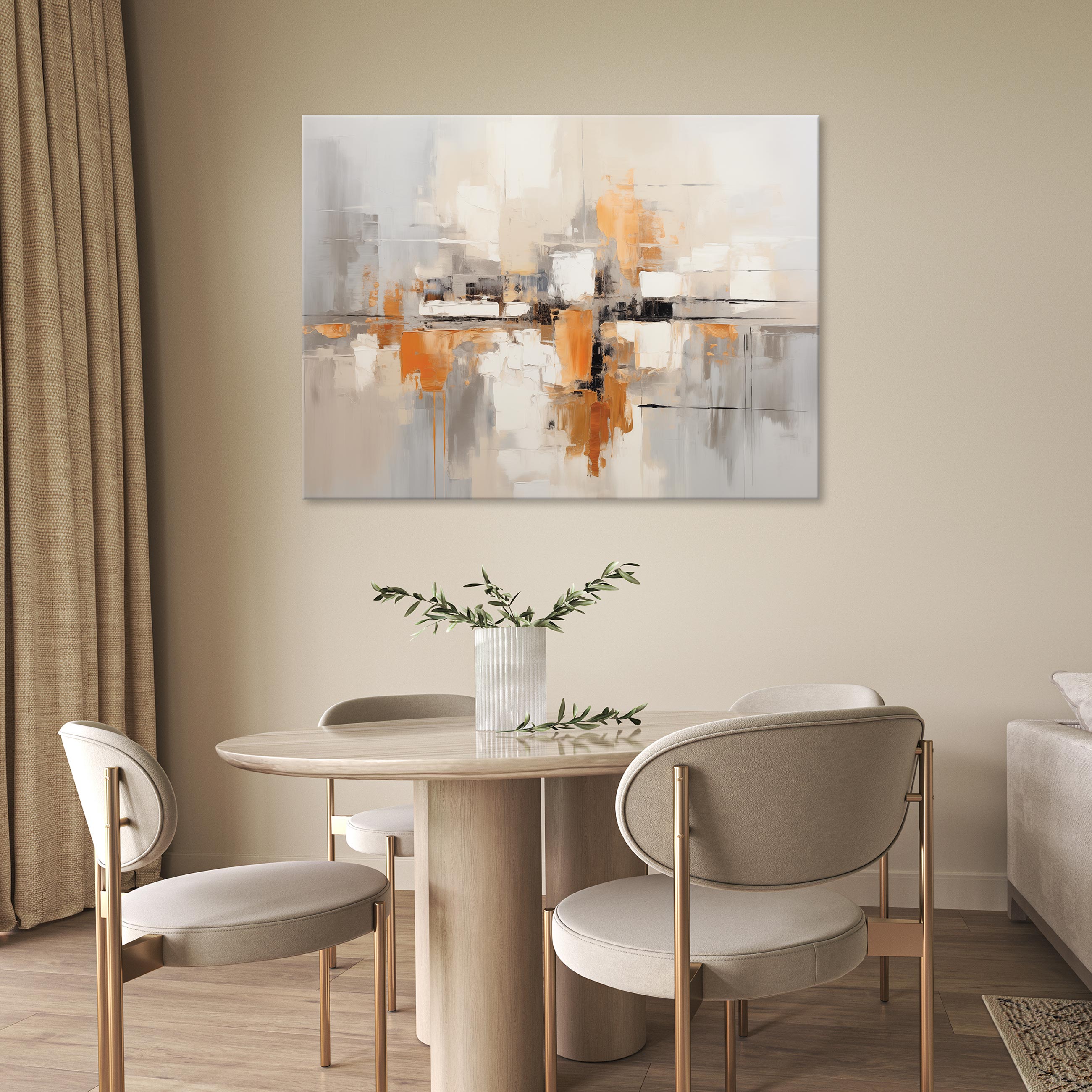 Impression sur Toile Abstraction Boho Art Moderne 40x30 cm XXL Tableau Décoration Murale Intissée pour Salon Chambre pret a accroche - 2