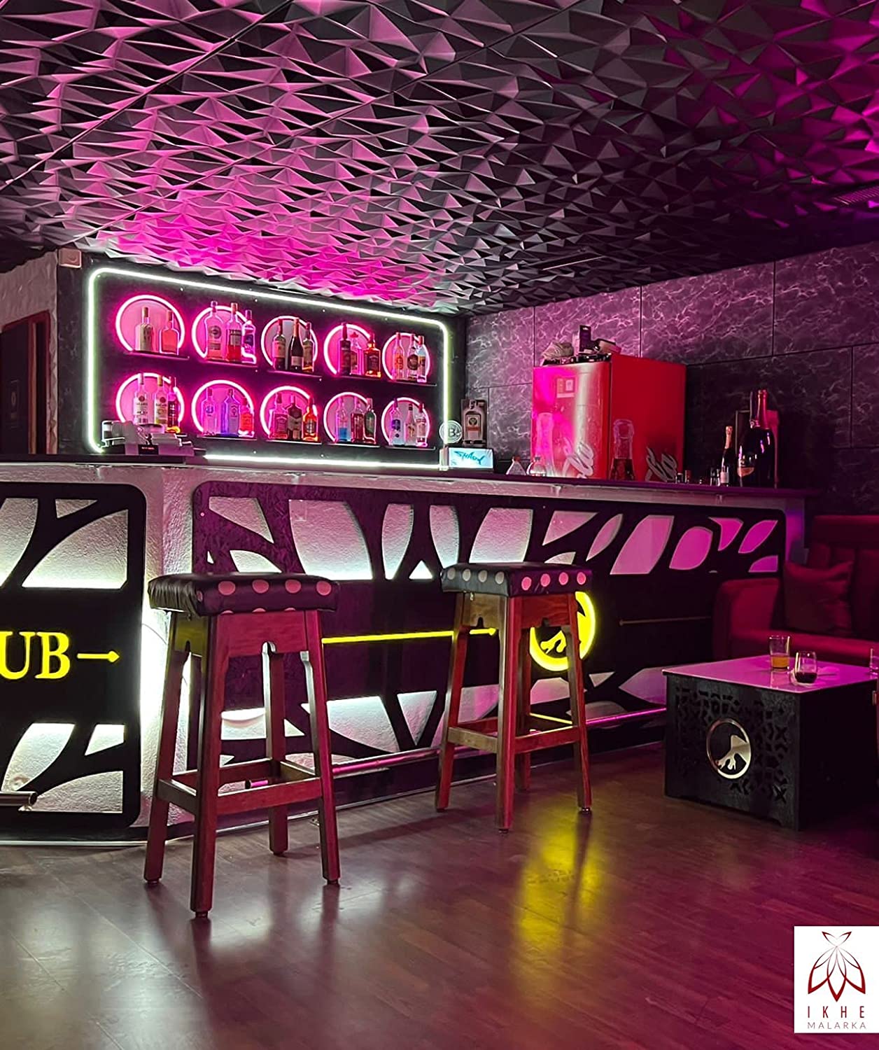 24x/ 6m² Panneaux muraux 3D décors revêtement mural panneaux de plafond POLYSTYRENE MATERIAL STYROPOR-TYPE 3mm force Diamant Noir - 4