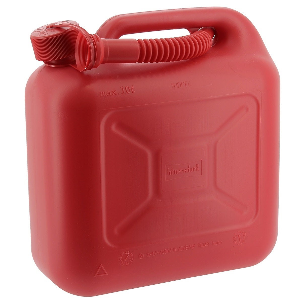 Tanica Plastica Draper 10L Per Benzina/Diesel - Con Beccuccio Flessibile