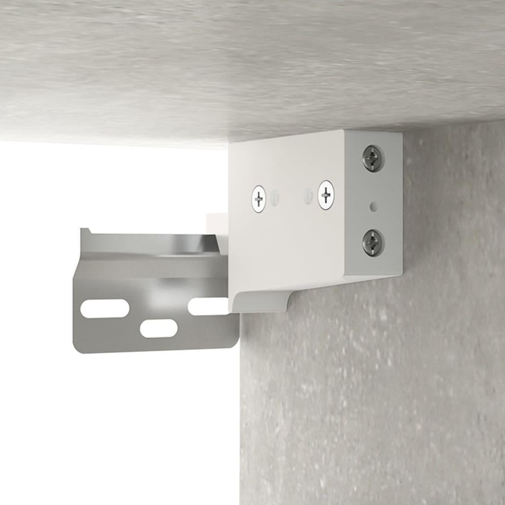 Maison Exclusive - Armarios de pared 2 uds contrachapada gris hormigón 102x30x20cm - 5