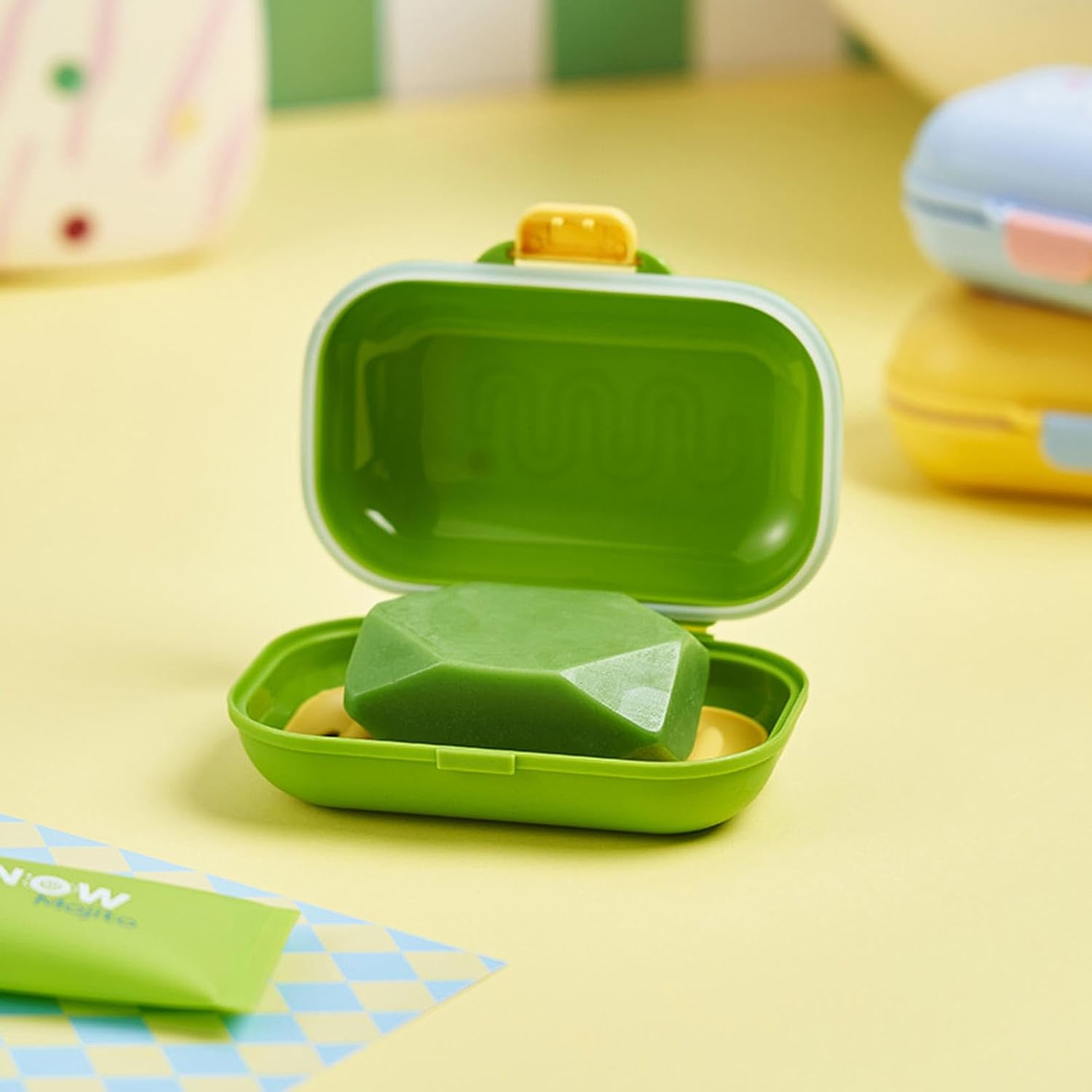 Portasapone in plastica, confezione da 4 portasapone da viaggio