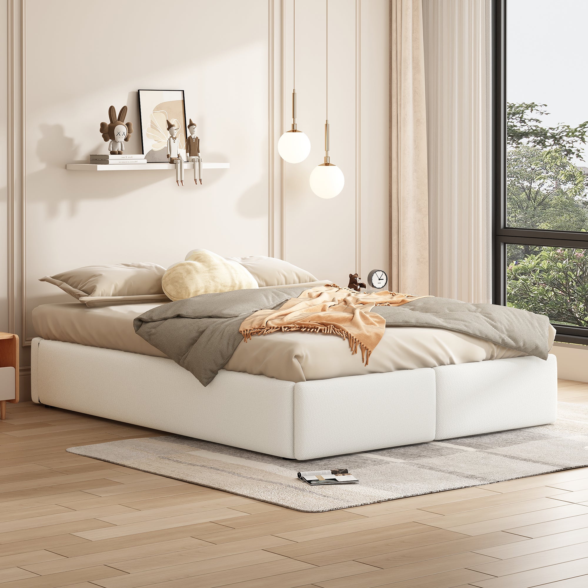 Lit Capitonn 140 200cm Lit Plateforme Lit Capitonn Sans T te De Lit lit-capitonn-140-200cm-lit-plateforme-lit-capitonn-sans-t-te-de-lit