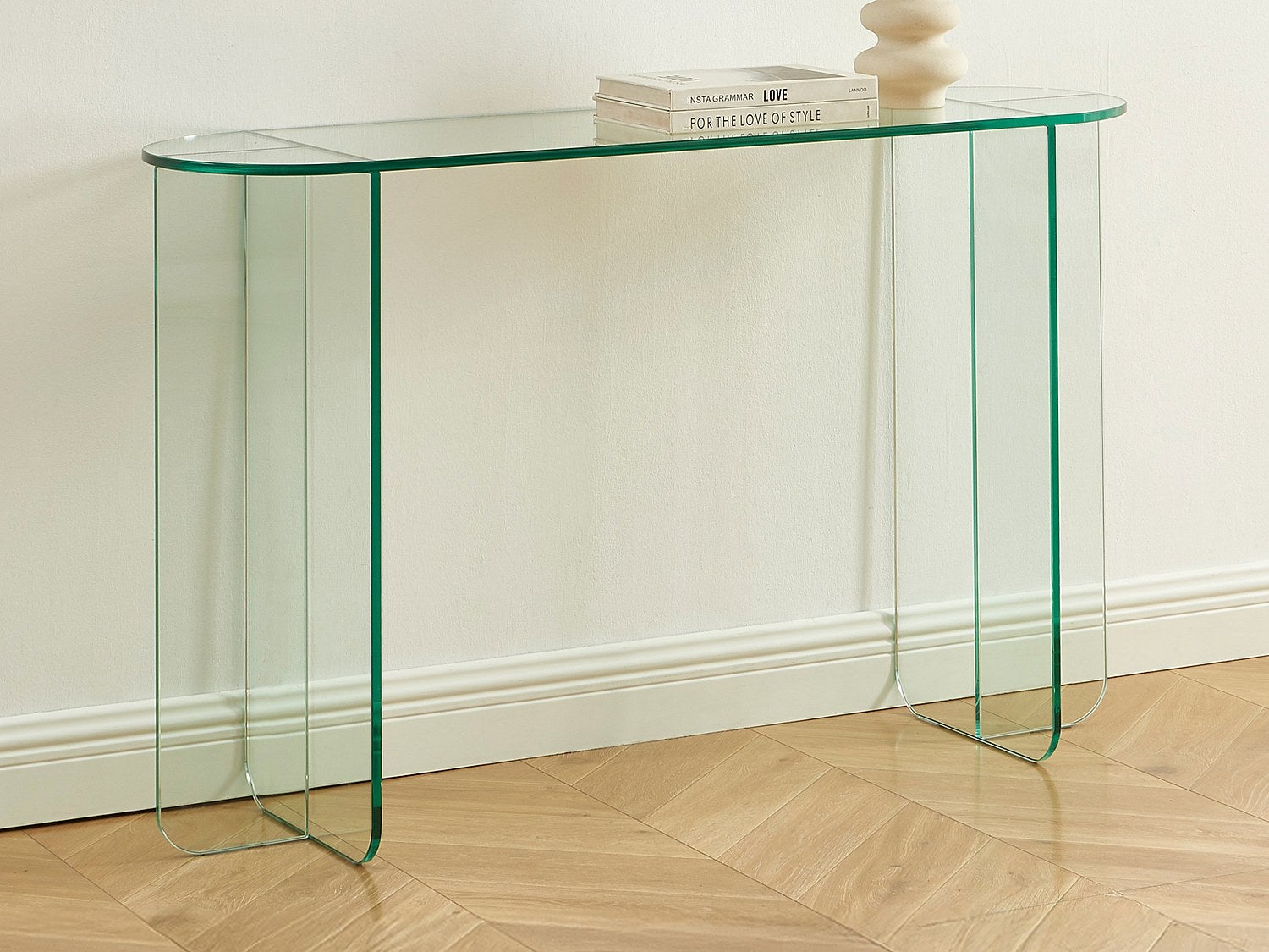 Konsola ze szkła hartowanego - Przezroczysty - FEYZA