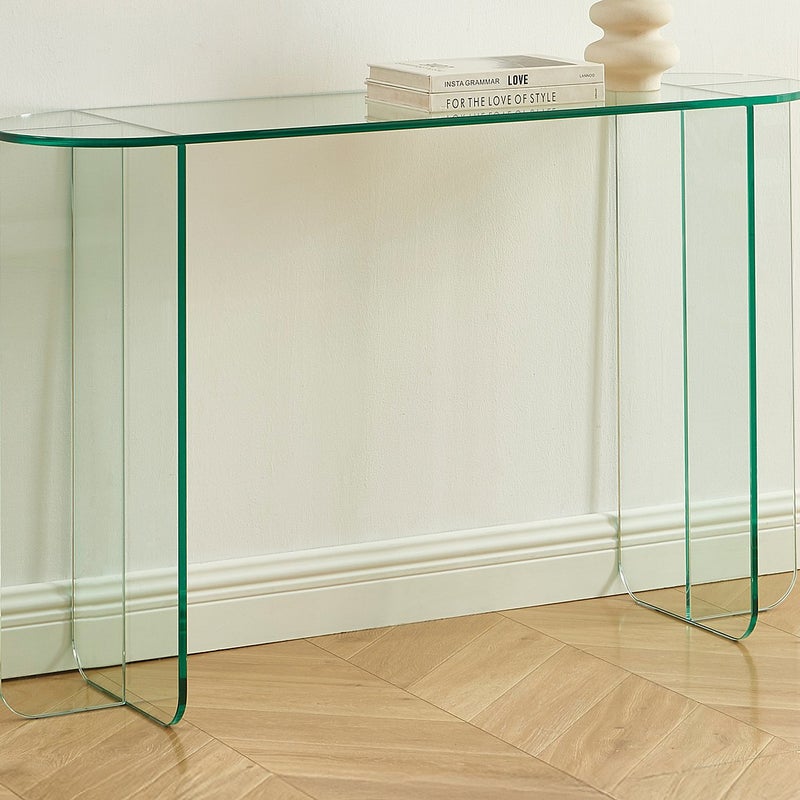 Konsola ze szkła hartowanego - Przezroczysty - FEYZA