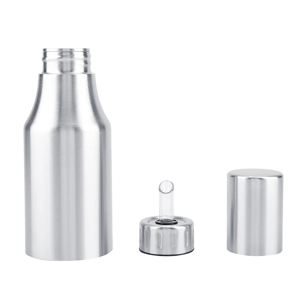 Bouteille Huile D'olive En Acier Inoxydable 500 Ml - Distributeur Anti-fuite Avec Bec Précis, Couvercle Anti-poussière - Pour Cuisine