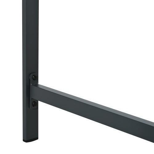Conjunto de jardín 7 piezas - Mesa de vidrio templado + 4 sillas + 2 reposapiés - Ratán sintético y acero galvanizado - 9